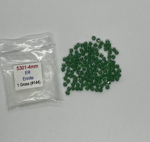 Swarovski 4mm Crystal Bicone Beads Erinite Lot of 144 New Old Stock