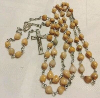 Vintage Job's Tears Rosary Excellent Condition 46 1/2''