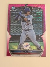 2023 Bowman Chrome Jesus Galiz #BCP-187 Chrome Fuchsia Mojo Refractor SP /199