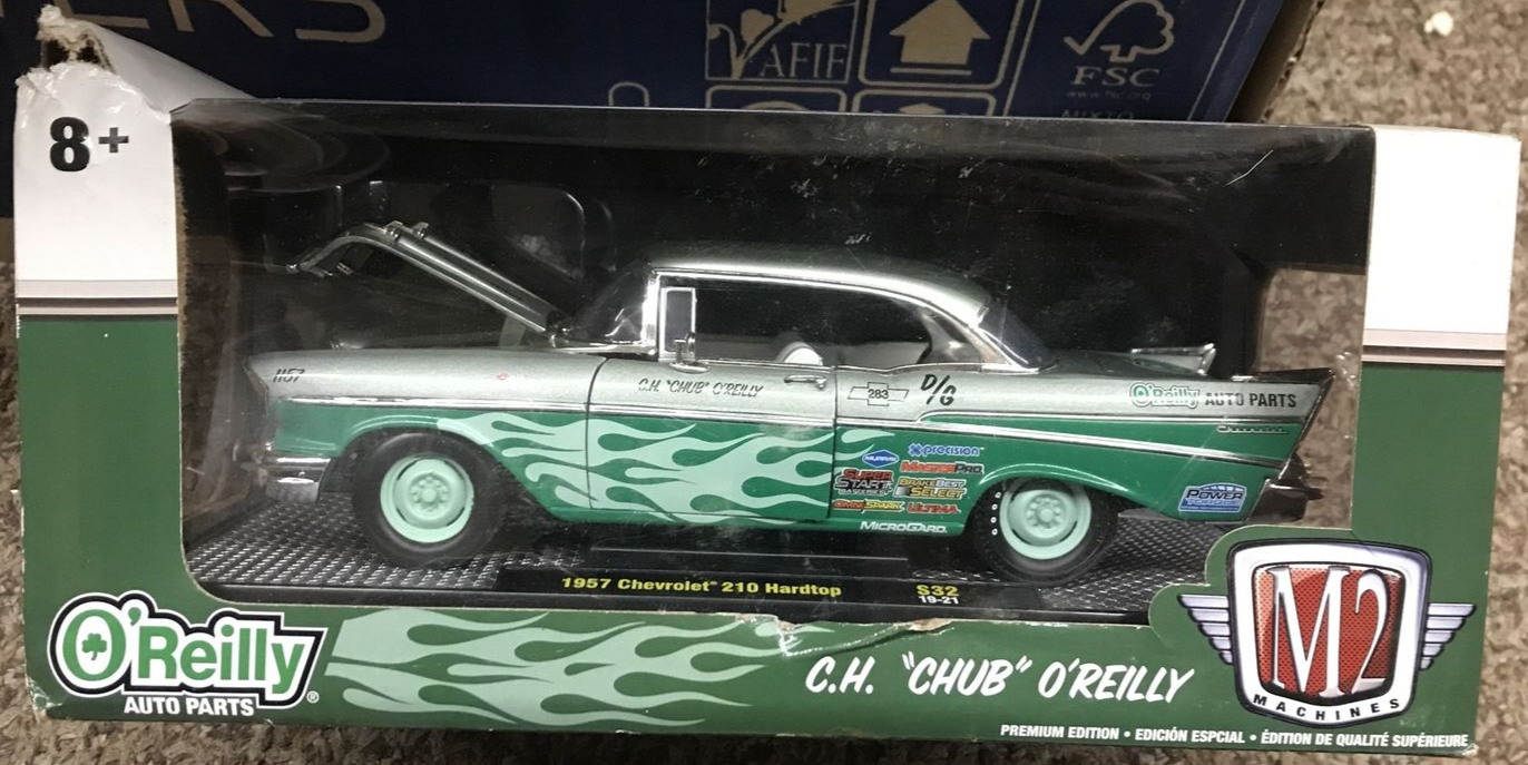 M2 Machines 1957 Chevrolet 210 Hardtop 1:24 Diecast O'Reilly Auto Parts - NIB