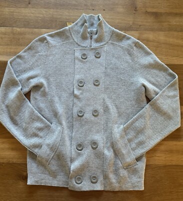 Sartoria Benetton Italy Sweater Cotton Women s Y2K Small Gray 90s