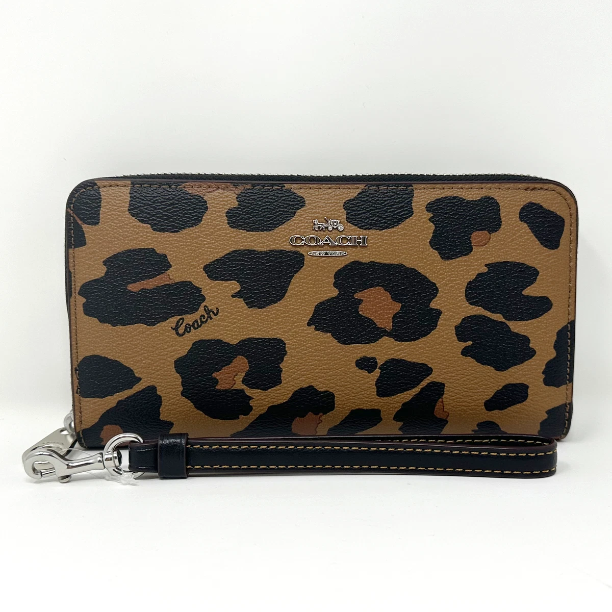 Coach leopard print wallet new arrivals