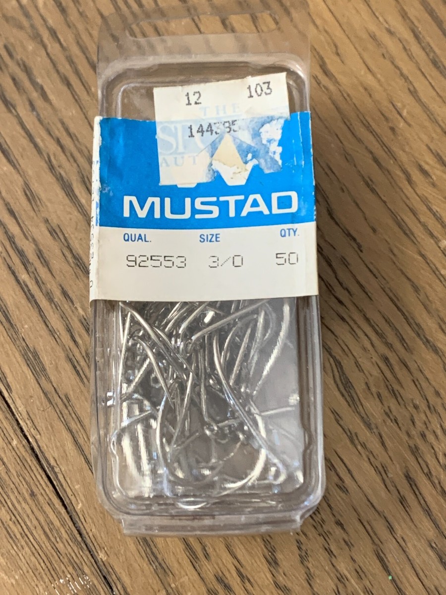 New Sealed Boxes Mustad Bait Hooks 50-# 92553 3/0 and 100-#9174 2/0 Free  Ship