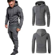 Men's Camouflage Tracksuit Sport Hoodies Pants Two Piece Set Outdoor Sports Suit