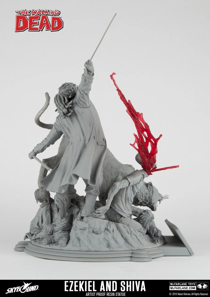 The Walking Dead Ezequiel y Shiva McFarlane Artista Prueba Resina Estatua #?/50 Foto 2 de 4