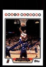 Signed Basketball Card Auto Martell Webster 2008-09 Topps #125 Trail Blazers