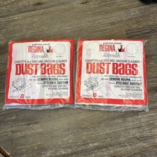 Genuine Regina Canister Duo-Vac Vacuum 16 Dust Bags 2 Packs NOS Sealed Vintage