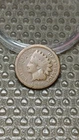 1864 Bronze No L Indian Head Cent Penny Good Details Damaged                D348