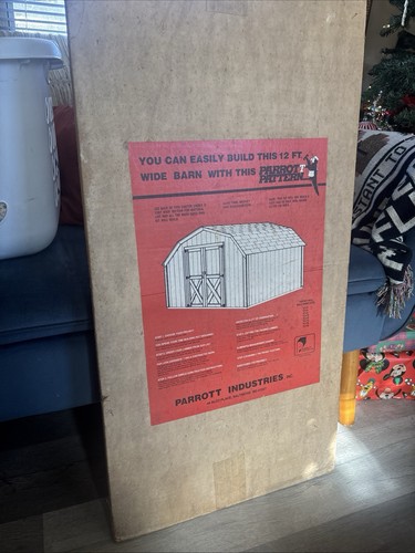 Parrott Industries Vintage Sealed Complete In Box 12ft Barn Kit *BLUEPRINTS*