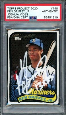 Ken Griffey Jr. Auto Topps Project 2020 Joshua Vides Card 148 13xAS 1/1 PSA/DNA