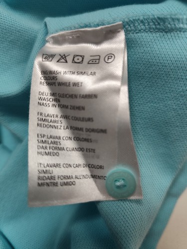 T-shirt Donna GANT Con Colletto Maniche Corte Turchese - Foto 6 di 7