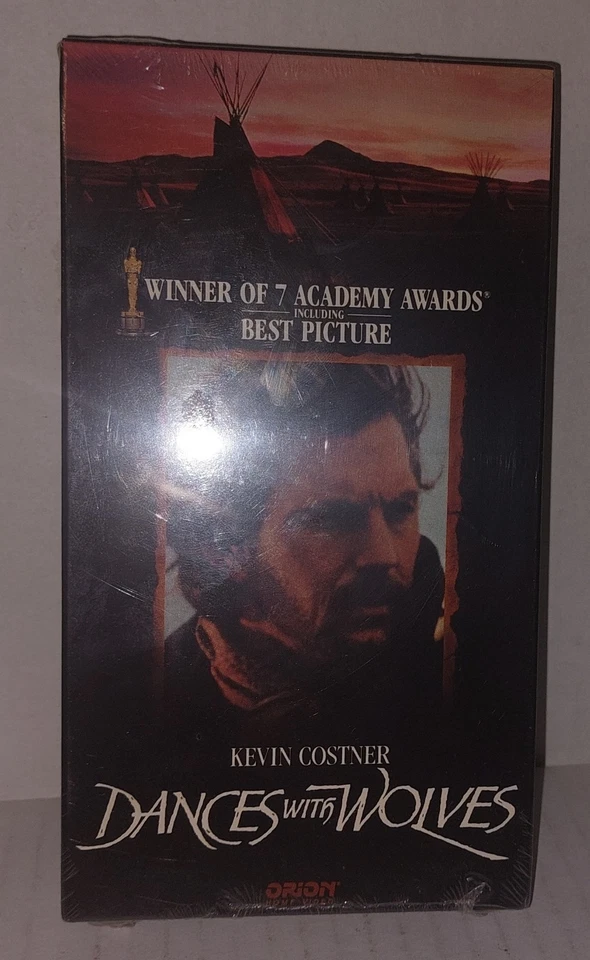 Dances with Wolves VHS 1990 1st Release Orion Watermark Sealed Kevin Costner - Image 2 of 4