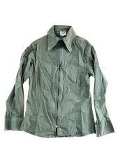 Royal Highness Equestrian Youth Shirt Size XL Zip Horses Olive Green Collared