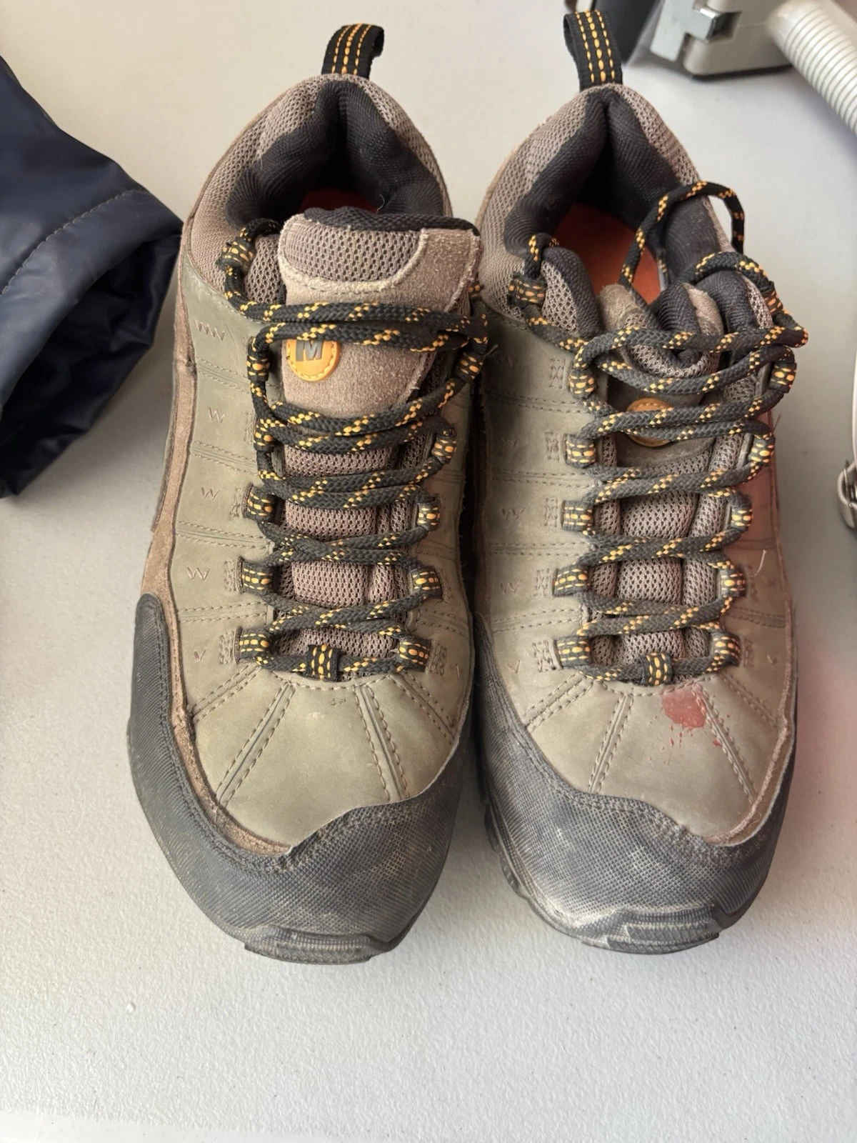 Merrell Mens 8.5 Brown Hiking Shoes Boots Boulder J202344C Outdoor Camping NICE!