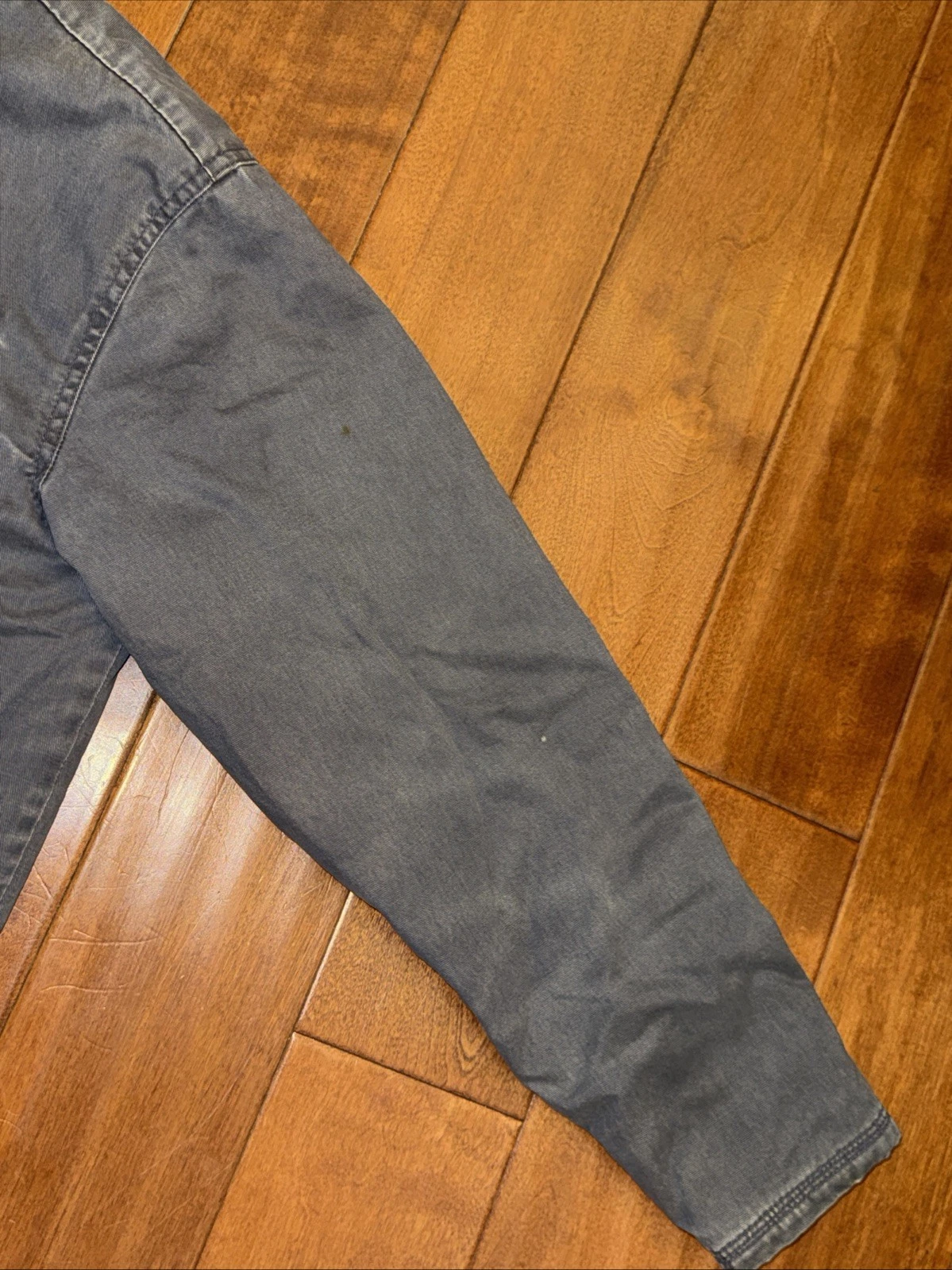 Vintage Quicksilver Jacket Mens Medium Gray Canvas Sherpa Lined Full Zip VTG Y2K image 4