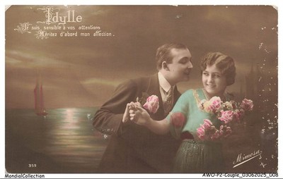 AWOP2-0080-COUPLE - Porträt Von Paar - Idylle - Je Suis Sensible Vos Atten