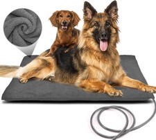 Outdoor Heated Pet Bed with Waterproof Cover,Pet Heating Pads for Dog,Soft