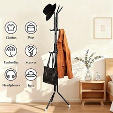 Coat Stand Coat Rack Tree 12 Hooks Hat Holder Hallway Clothes Jacket Hat Hanger
