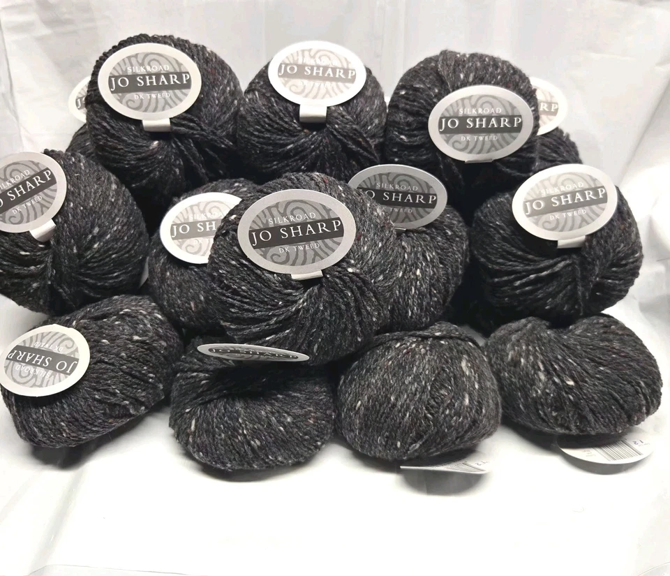 Jo Sharp Yarn SILK ROAD DK TWEED 85%Wool/10%Silk/5%Cashmere Night#409  20 Balls  - Image 2 of 4