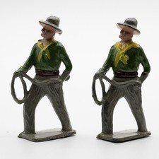 Two Lead Cowboys with Lassos Crescent England