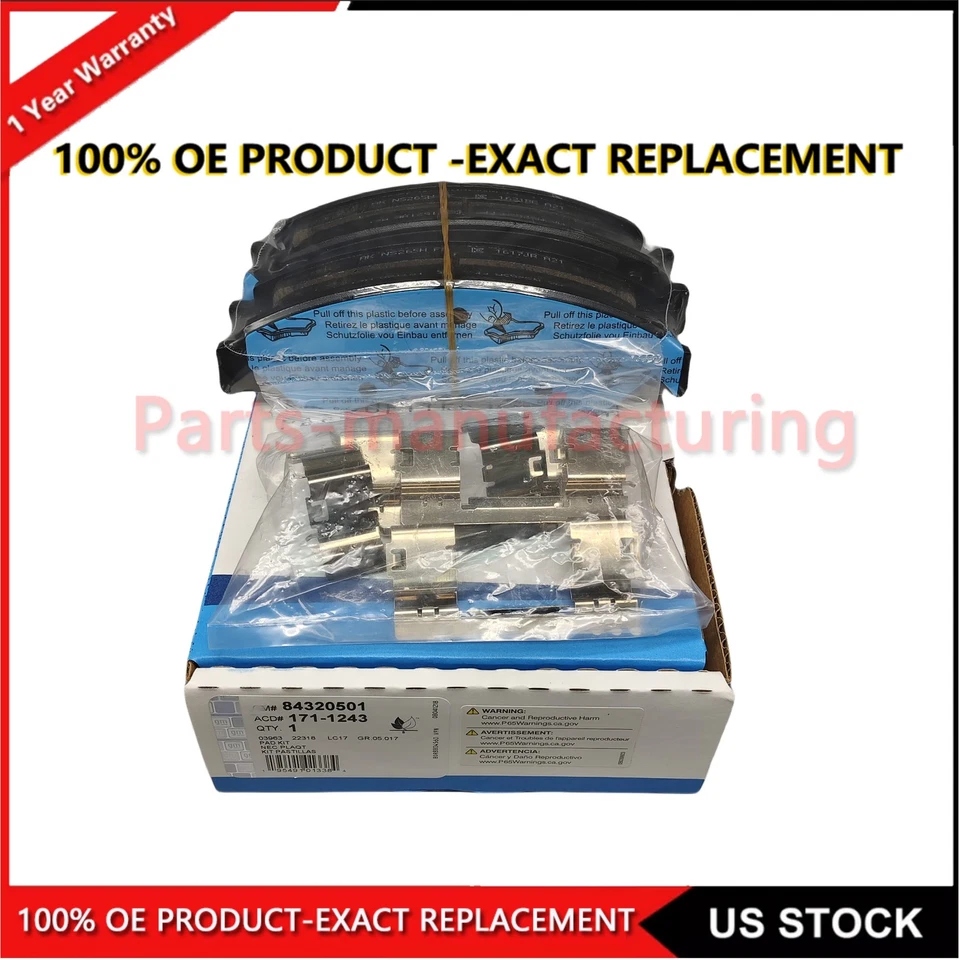 Front Brake Pads Kit 84320501 For GM 14-20 Cadillac Sierra Yukon Chevrolet Foto 3 de 4