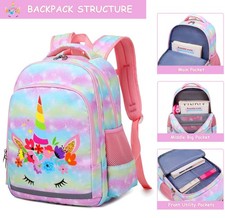 Cute Unicorn Crescent Backpack For Girls – Kids School Bookbag With Multiple Pockets, 11.4x5.5x16 Inch - View #9