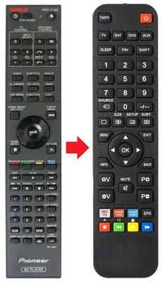 Fernbedienung passend für PIONEER BDP-140 | BDP-450 | BDP140
