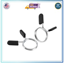 2 Inch Olympic Barbell Clamps Collars Lock Weight Bar Clips Pair Strength Gym