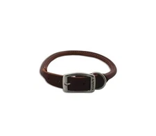 Latigo Rolled Dog Collar - all size full top grain High Quality leather 