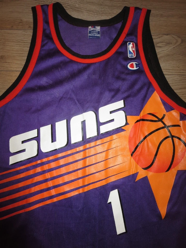 Penny Anfernee Hardaway Phoenix Suns Champion NBA Sun Burst Jersey 40 Medium - Image 4 of 4
