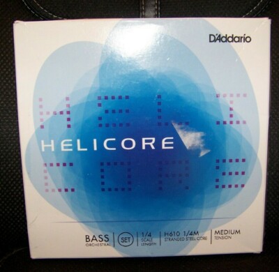 Helicore Orchestral Bass String Set 1/4 scale H610 1/4M Medium Tension