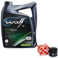 MotoröL Set 0W40 5 Liter + ÖLfilter 38927 FüR Renault Clio II Thalia I 1.2 75 PS