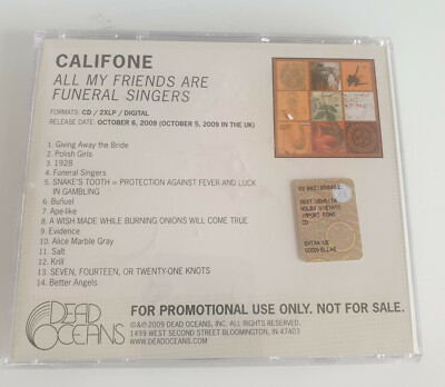 Califone - All My Friends Are Funeral Singers CD Album Promo 2009