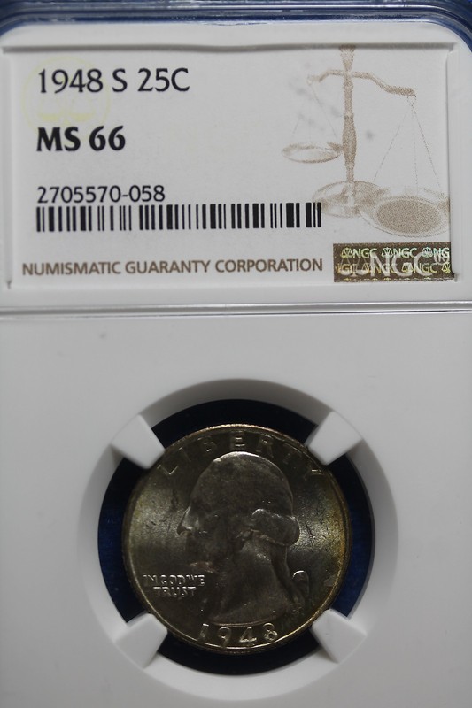 1948 S NGC MS66 Washington Quarter Dollar!! #B49619