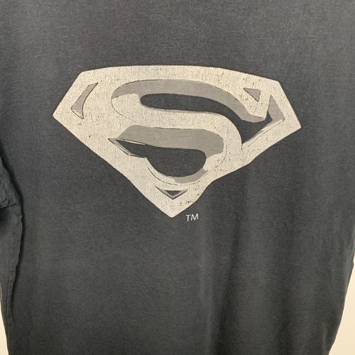 Superman T-shirt mens medium black DC comics tee classic S logo 2006 - Picture 2 of 5