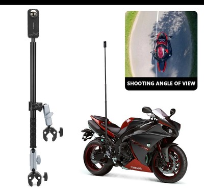 For Insta360 One X3 GoPro Cam Invisible Motorcycle Selfie Stick Handlebar Mount