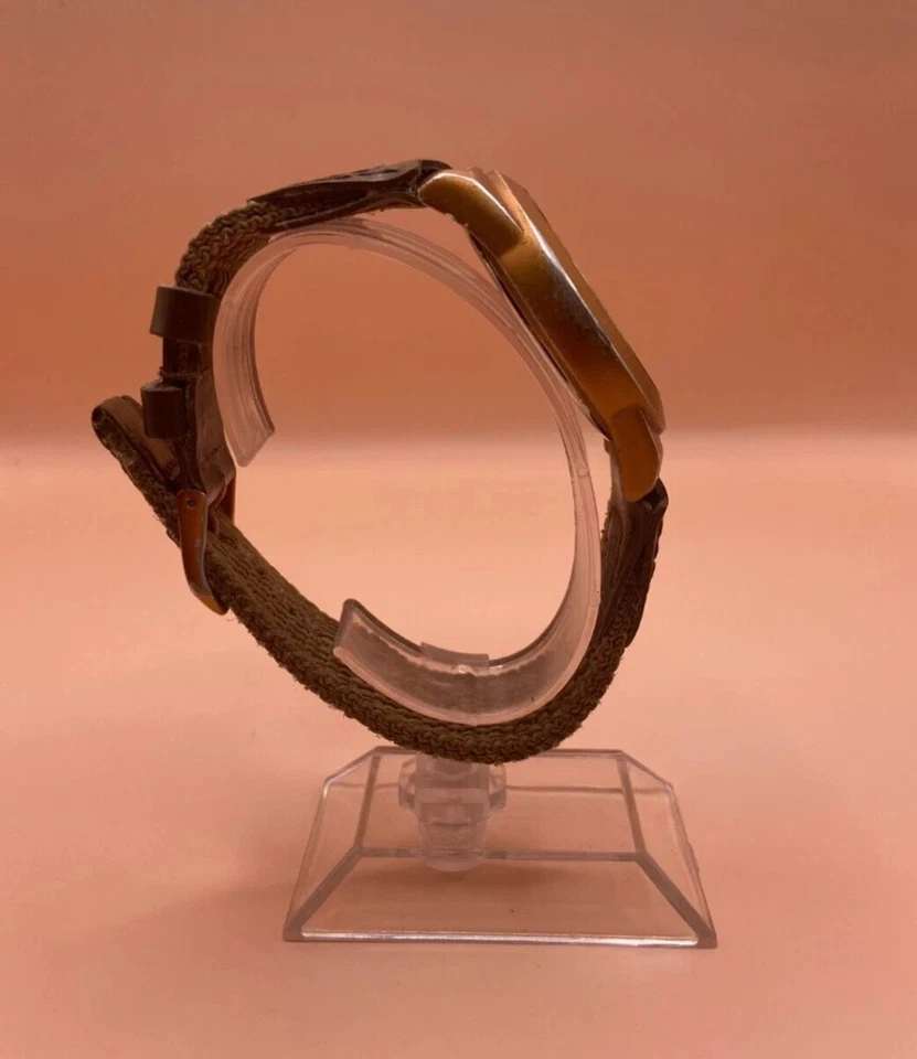 Reloj Pulsera Disney Mickey Mouse Vintage Estilo Militar Hombres Mujeres Marrón Foto 4 de 4