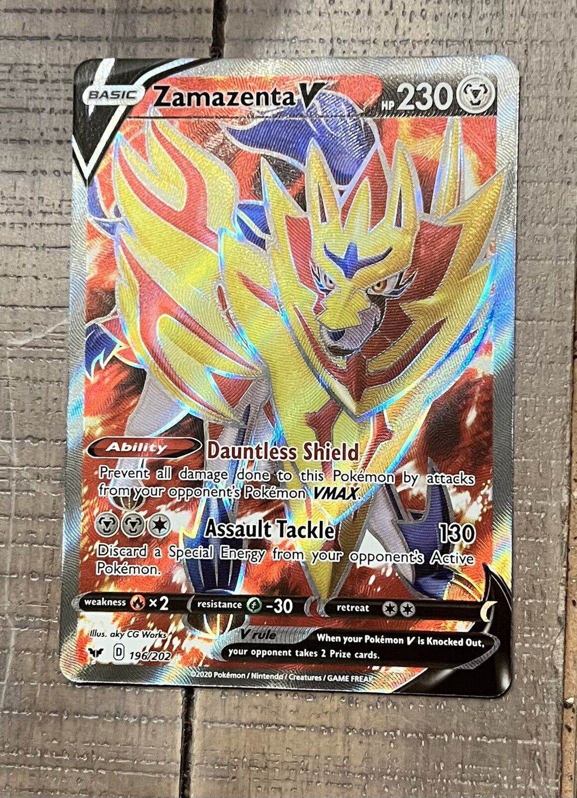 Auction Prices Realized Tcg Cards 2020 Pokemon Sword & Shield Zamazenta V