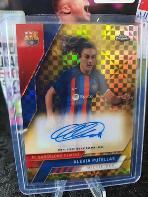 Alexia Putellas Auto /99 Chrome Barcelona 22/23 AMAZING Checkered Gold