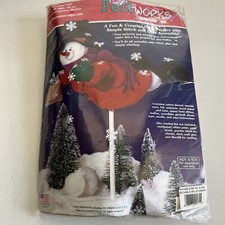 Dimensions Felt Works Kit Snowflake Flight Snowman Felt Craft Kit