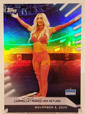 Carmella Rainbow Foil #93 Topps 2021 WWE Women's Divisi
