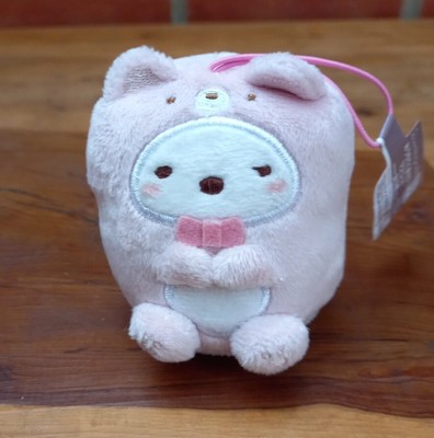 KLEINER Sumikko Gurashi Plüschtier Schlüsselanhänger hängende Puppe gebratene Garnelen SHIROKUMA, Etikett