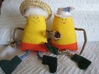 Grandpa & Grandma Candy Corn Dolls Halloween Fall Decoration Craft Folk Art — photo 2