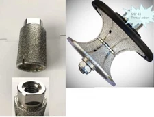 2" Zero Tolerance grinding Drum core bit 2 IN 1 & V50 router bit stone concrete 