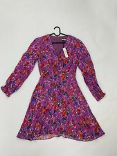 NWT alice + olivia Silk Floral Purple Dress Size 8