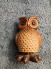 Vintage Brown Owl Nodder Bobble Head 4.5" Plus Resin Owl Necklace — photo 7