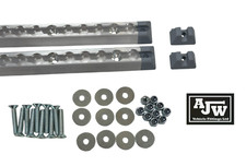 2 x Unwin Surface Rail 72" / 1829mm Floor Track Kit C/W Screws & GREY End Caps