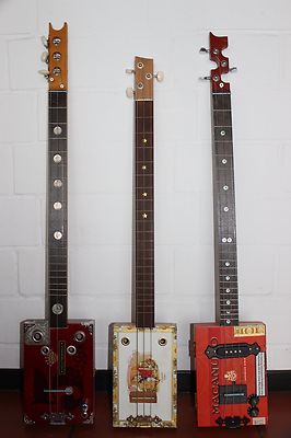 Cigar Box Guitar EDEL KIT 3saitig elektrisch/akustisch (ohne Gitarrenhals)