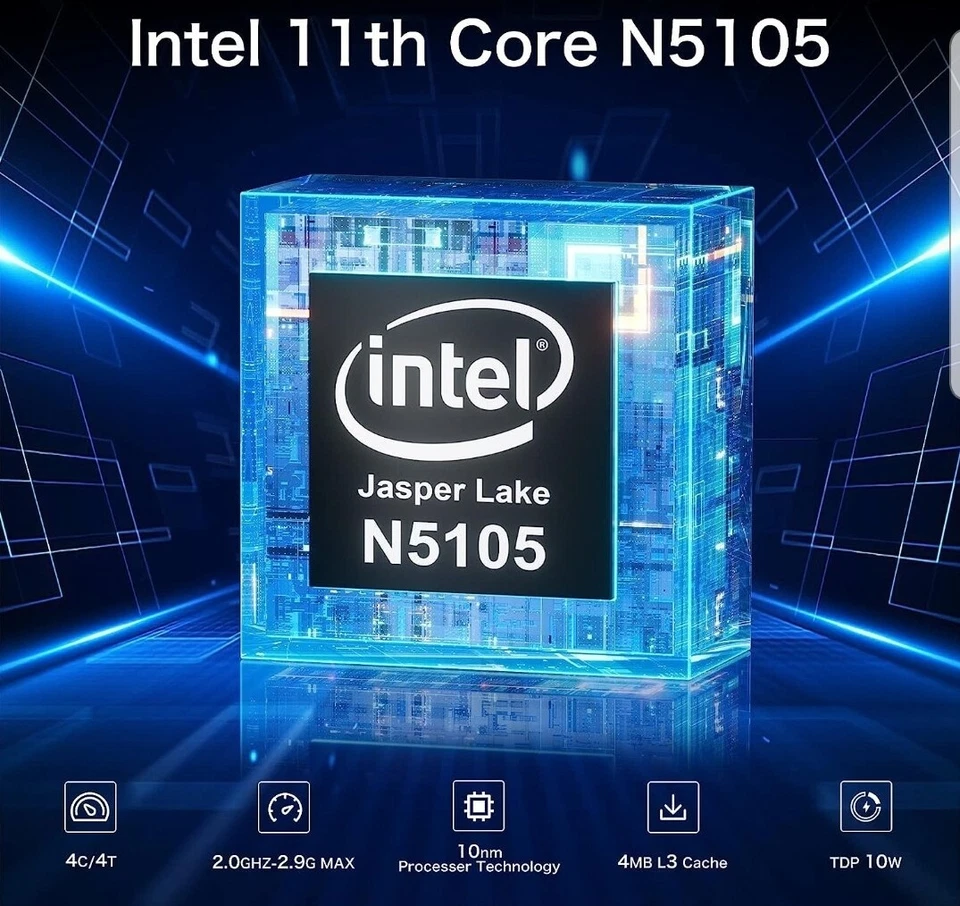 Mini PC Windows 11 Pro Intel 11th Gen 256GB - Image 2 of 4