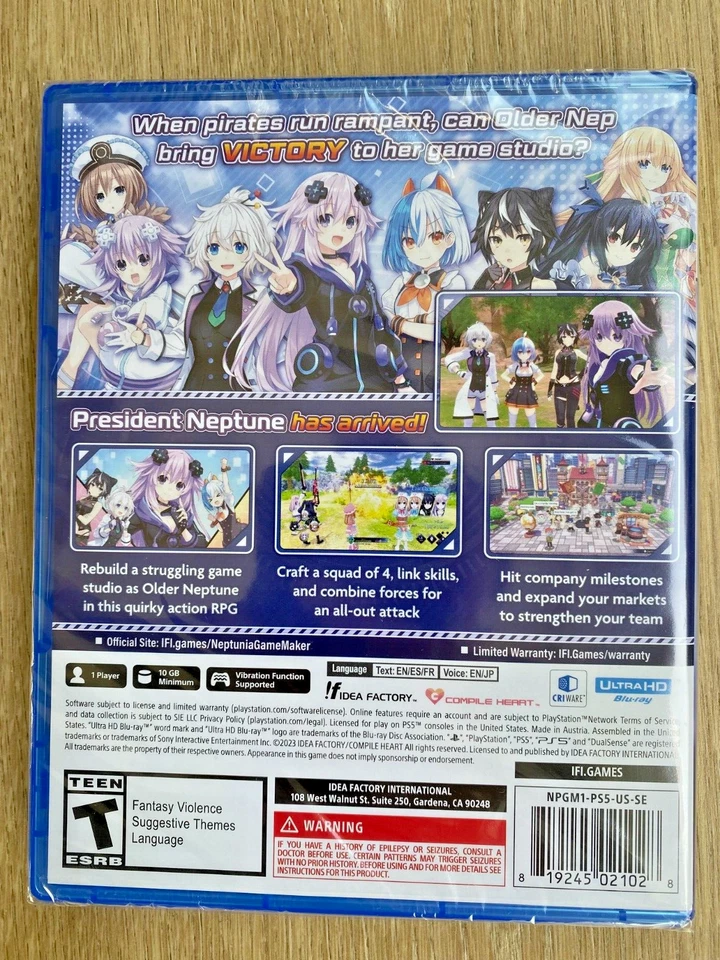 Neptunia Game Maker R:Evolution PS5 US Version New Sealed Fast Ship w Tracking - Image 2 of 4